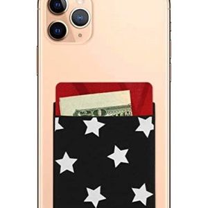 Cell Phone stretchy wallet with stars.